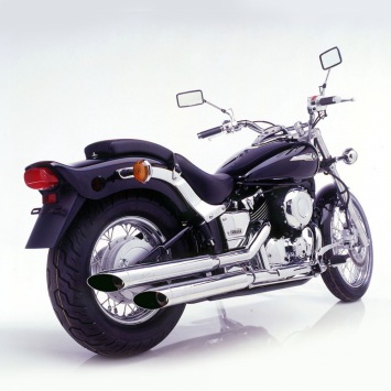Silvertail K02 Chrome Dubbele Slip-on Einddemper met E-keur Yamaha XVS 650 Dragstar / Classic 1997 > 2003